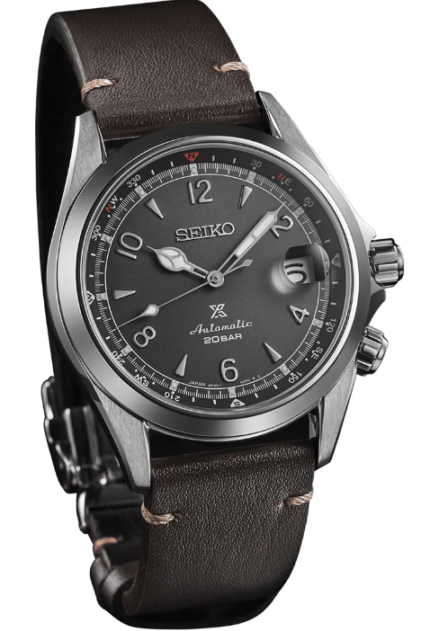 SEIKO Mod. PROSPEX ALPINIST Leder Grau