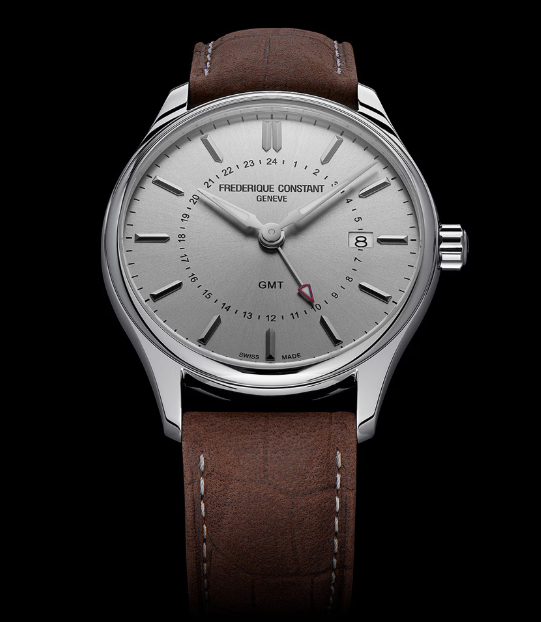 Frederique Constant Classics Quartz GMT Silbrig