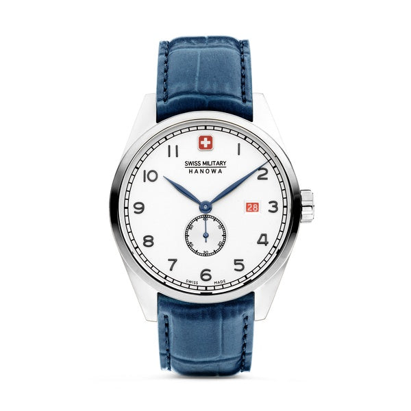 Swiss Military LYNX 42 MM CASE BLUE LEATHER STRAP