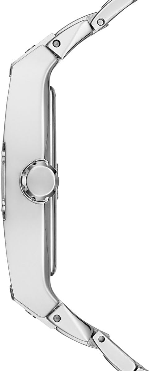 Guess Tonneau Herren-Silberuhr