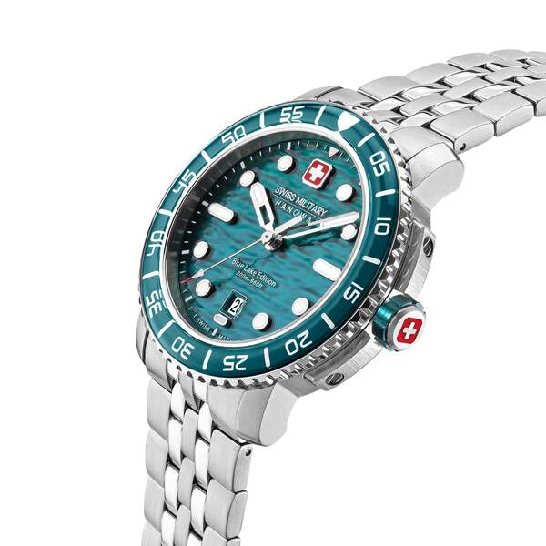 SWISS BLUE LAKE 44 MM STAINLESS STEEL