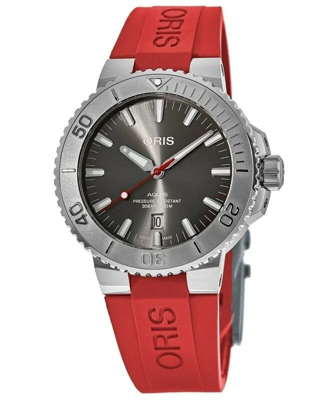 ORIS MOD. AQUIS DATE RELIEF mit Kautschukarmband