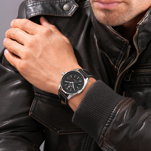 Swiss Military Hanowa AFTERBURN GMT 44 MM Black