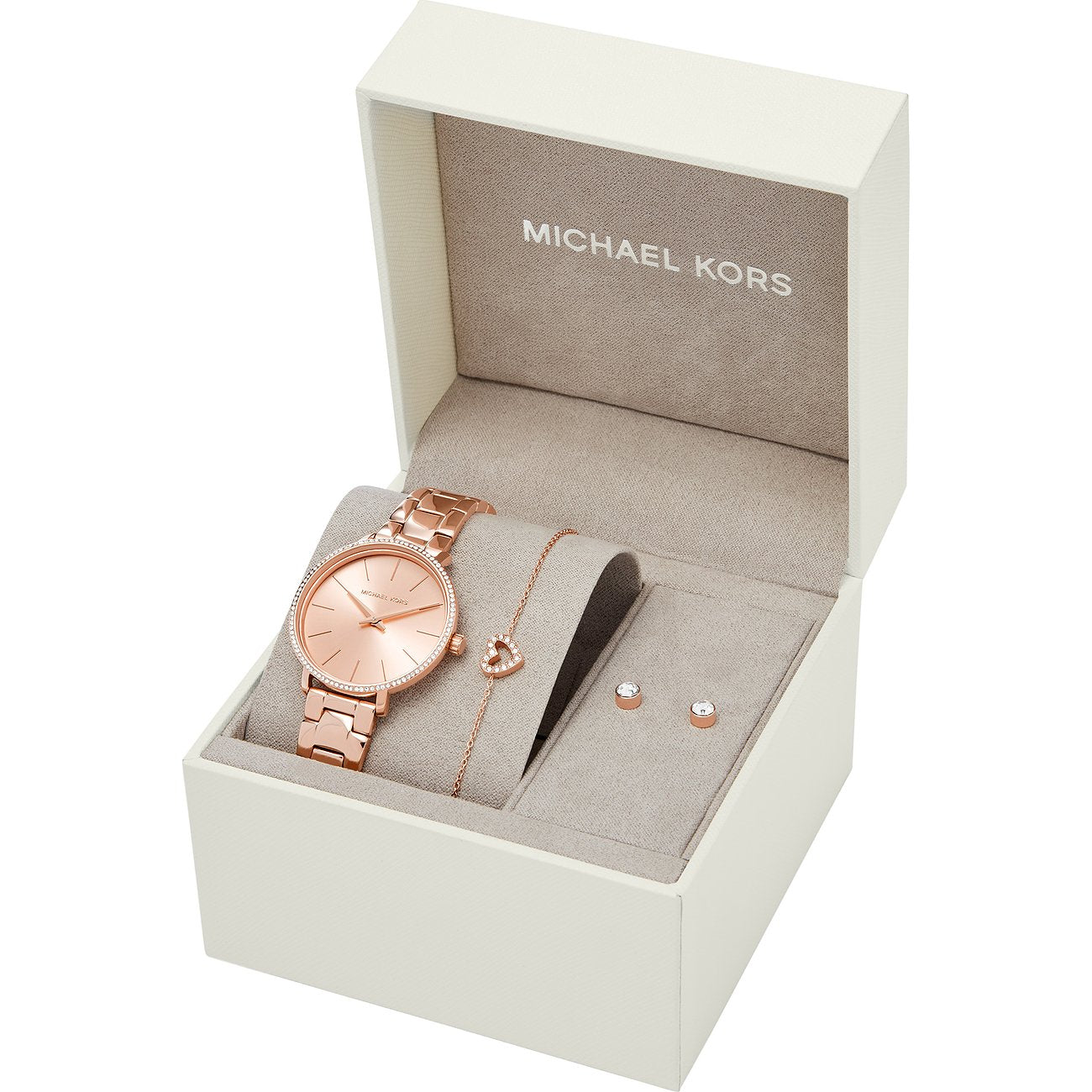 MICHAEL KORS Mod. PYPER Special Pack (Uhr-Armband-Ohrringe)