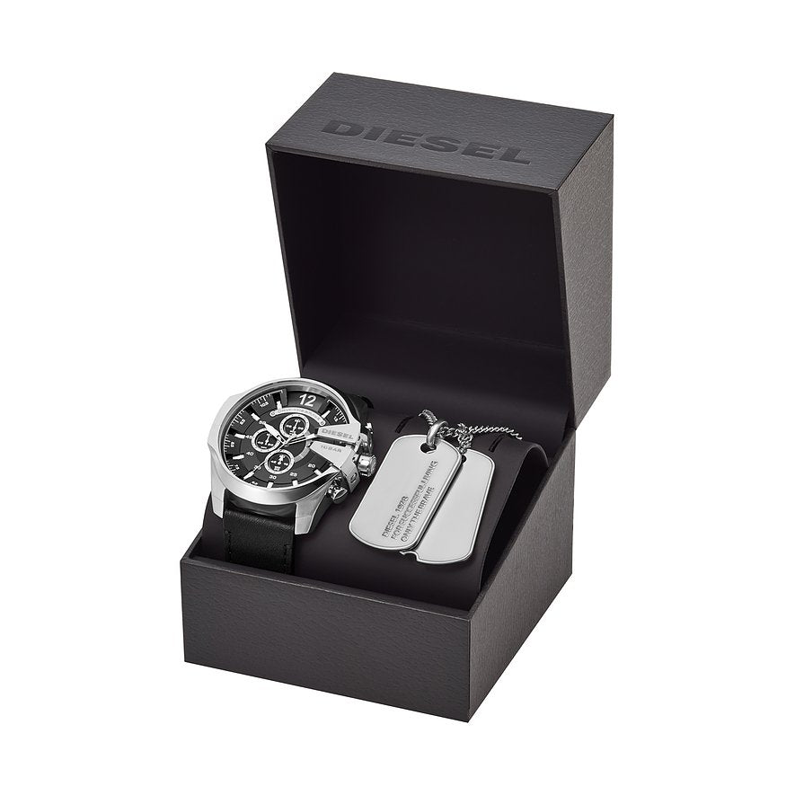 Diesel Uhren-Set Mega Chief + Halskette