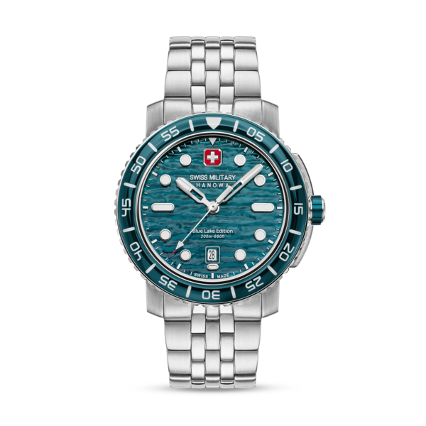 SWISS BLUE LAKE 44 MM STAINLESS STEEL