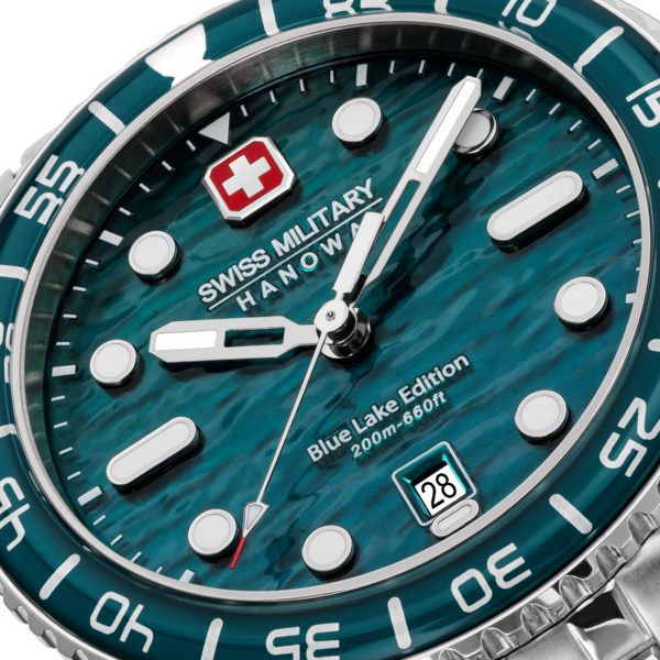 SWISS BLUE LAKE 44 MM STAINLESS STEEL