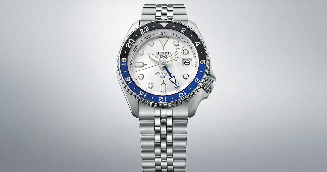 Seiko Automatik GMT Weiß