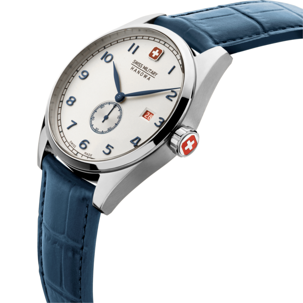 Swiss Military LYNX 42 MM CASE BLUE LEATHER STRAP