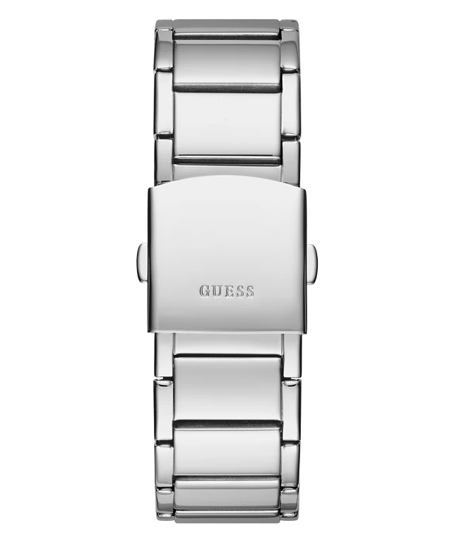 GUESS Mens Silver Tone Multi-function Watch