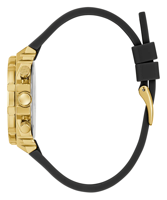 GUESS Ladies Black Gold Tone Multi-function Watch