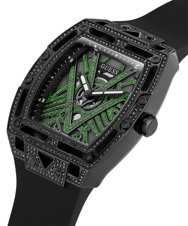 Guess Mens Black Analog Watch 44 mm