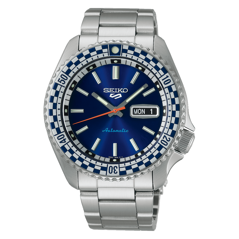 Seiko 5 Sports Petrolblau „Checker Flag“ Sonderedition