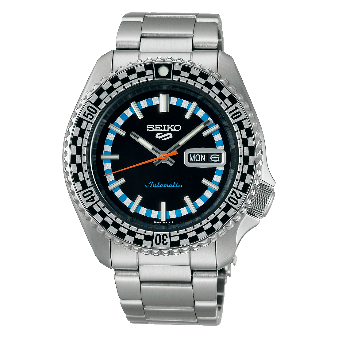 Seiko 5 Sports Schwarz-Weiß „Checker Flag“ Sonderedition