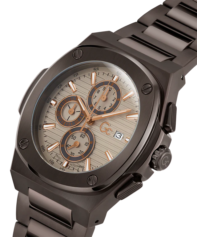Guess Gc Coussin Shape Chrono Metal
