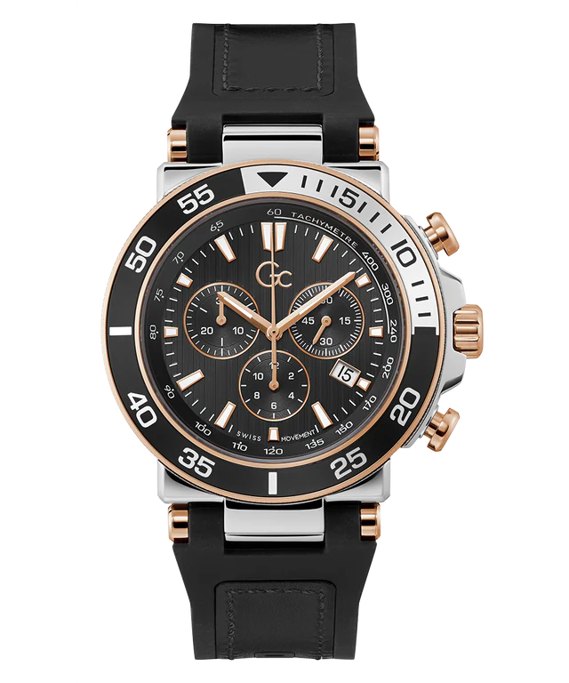 Guess Gc One Sport Chrono Flexstrap Schwarz