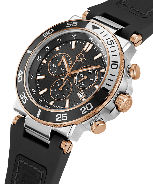 Guess Gc One Sport Chrono Flexstrap Schwarz