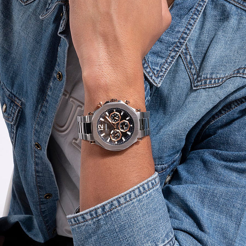Guess Edge Herren-Silberuhr