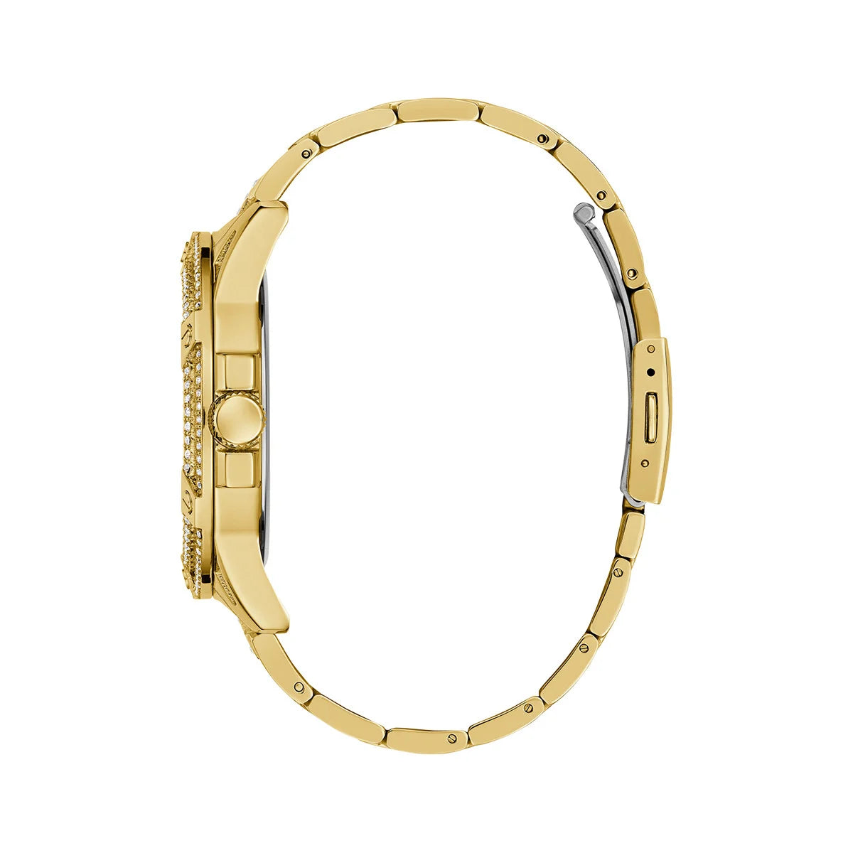GUESS Mens Gold Tone Multi-function Watch