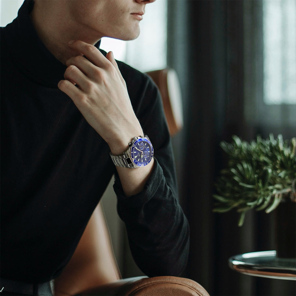 JAGUAR CONNECTED MEN IN Blau Silber