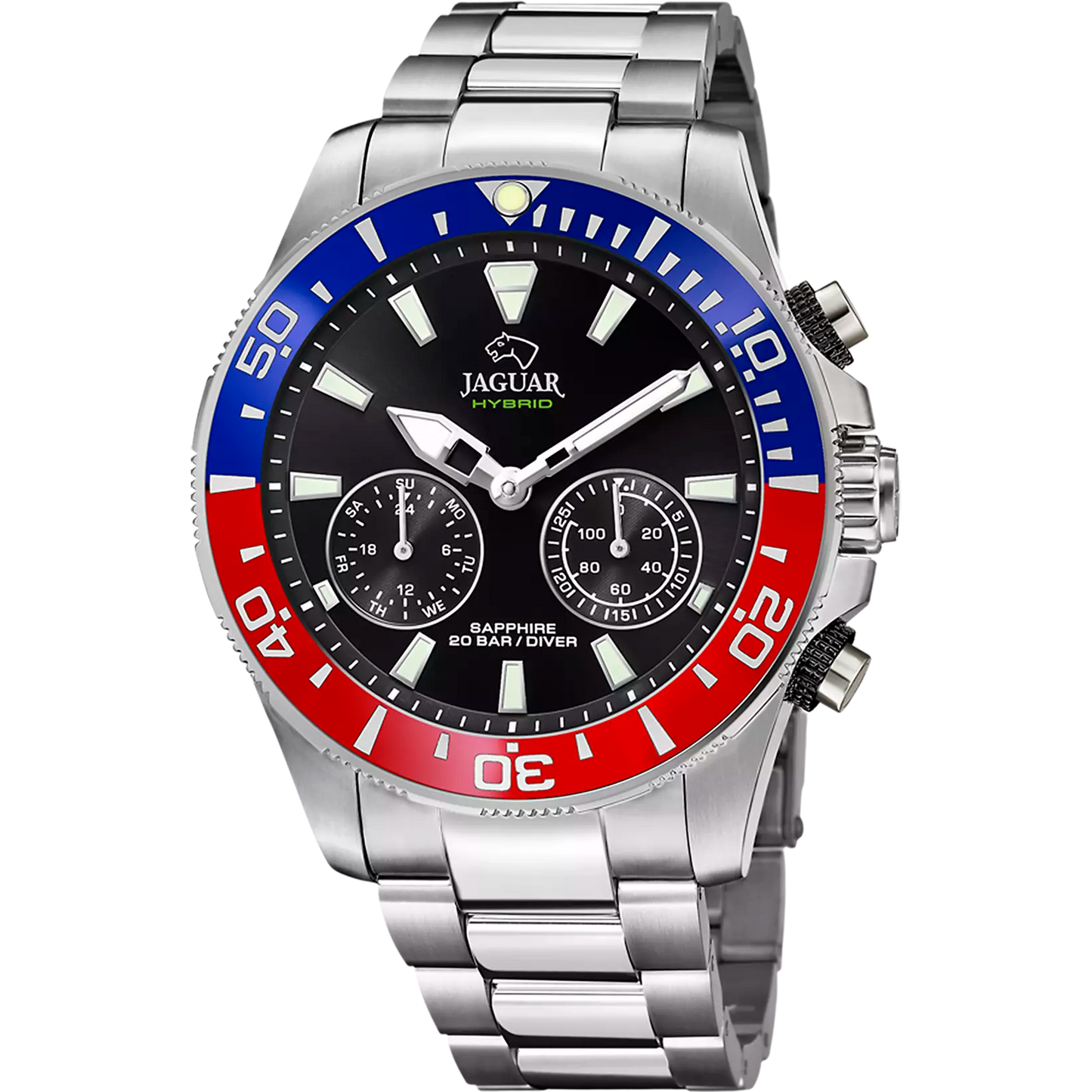 JAGUAR CONNECTED MEN IN Schwarz Silber