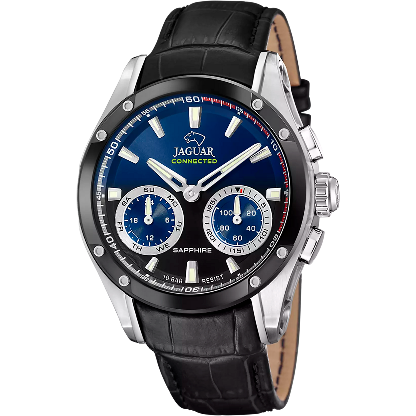 JAGUAR CONNECTED MEN IN Blau Leder