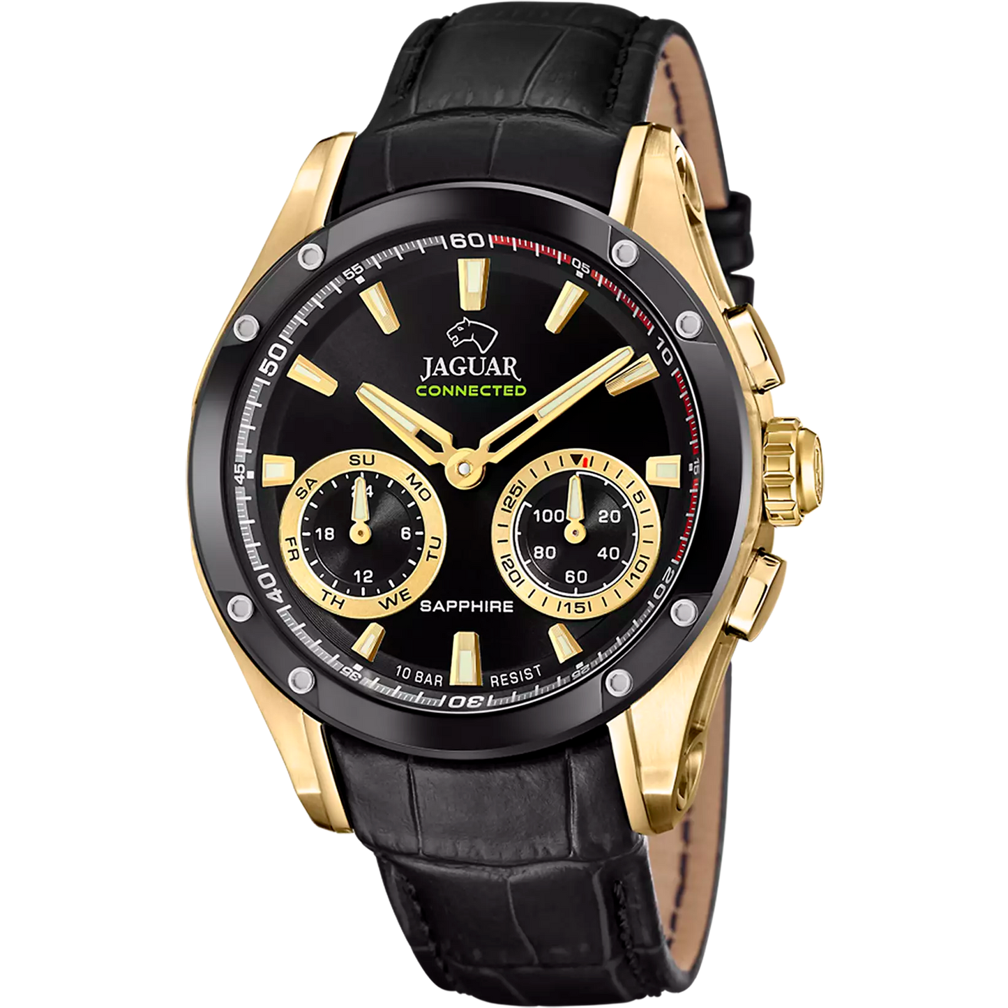 HERRENUHR JAGUAR CONNECTED MEN IN SCHWARZ