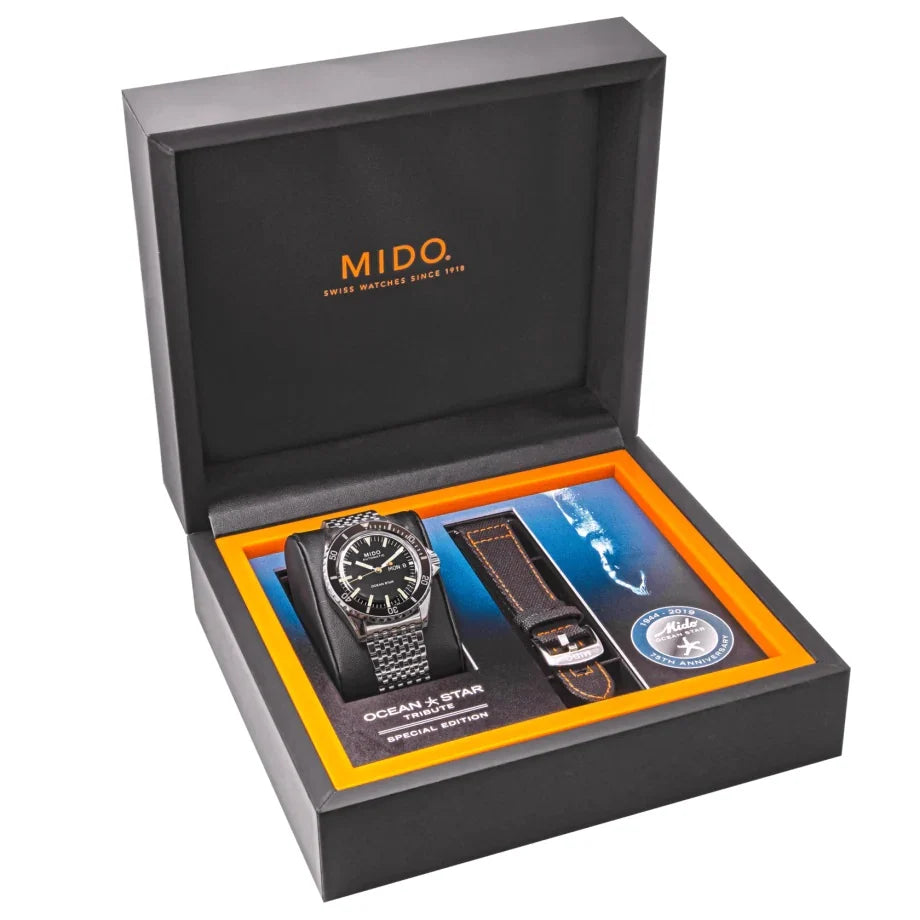 MIDO MOD. OCEAN STAR TRIBUTE Schwarz mit Wechselarmband