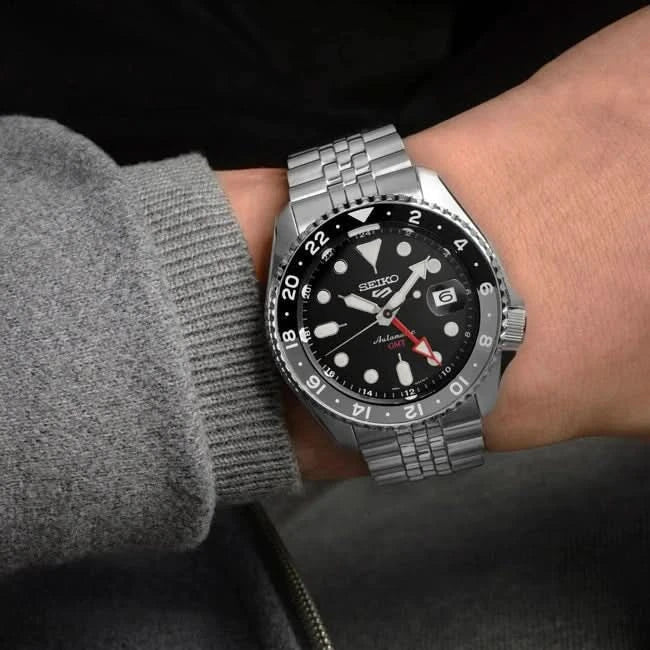 Seiko Automatik GMT Schwarz
