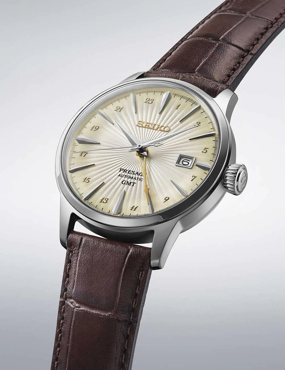Seiko Herrenuhr Cocktail Time Braun