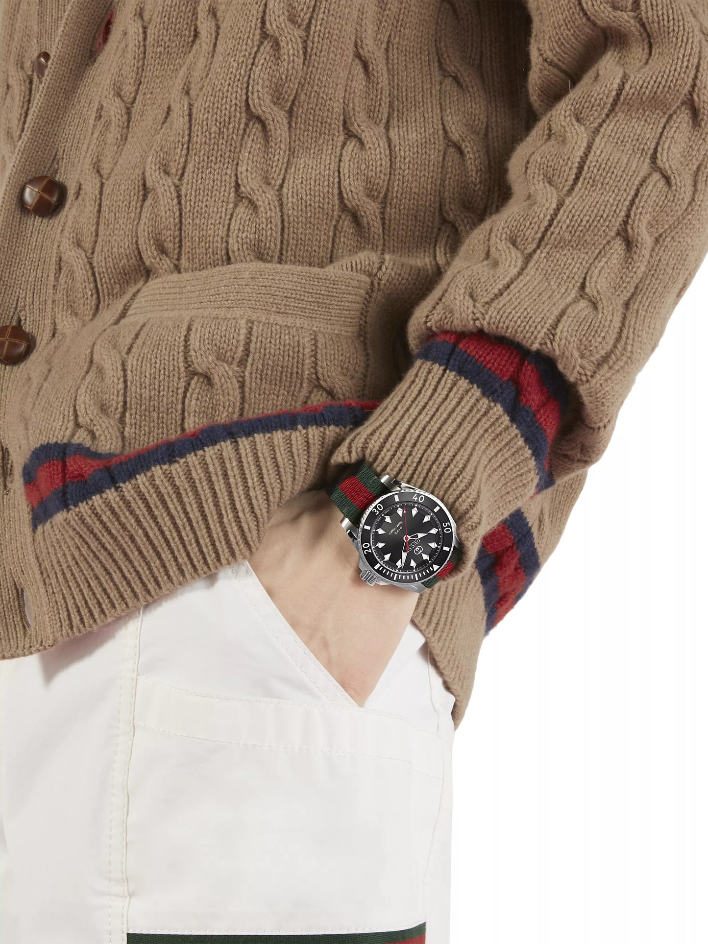 GUCCI Dive Automatik Edelstahl 40mm schwarzes Zifferblatt