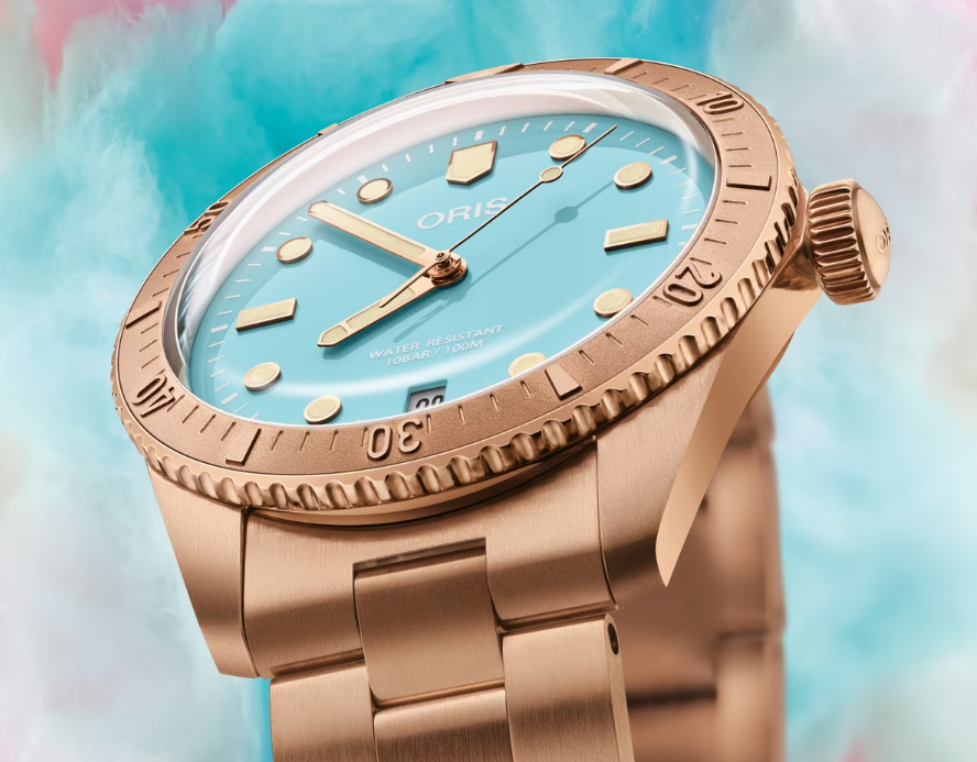 Oris Divers Sixty‑Five 'Cotton Candy' Edelstahlarmband (bronze)