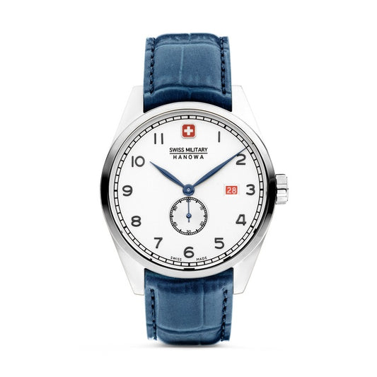Swiss Military LYNX 42 MM CASE BLUE LEATHER STRAP