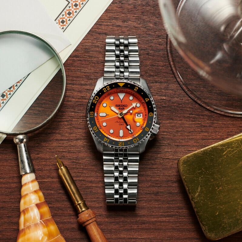 Seiko Automatik GMT Orange