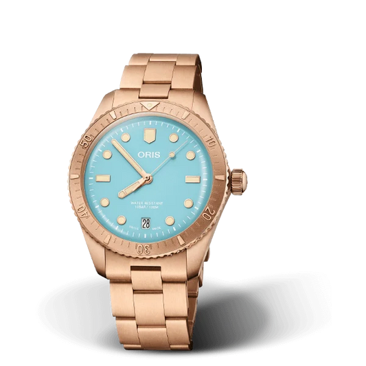 Oris Divers Sixty‑Five 'Cotton Candy' Edelstahlarmband (bronze)