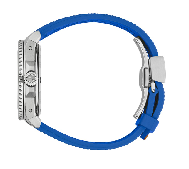 Gucci Dive L Automatic Blau / Orange Unisexuhr