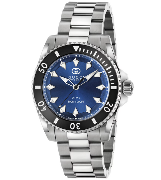 Gucci Dive L Automatic Blau Herrenuhr | YA136362