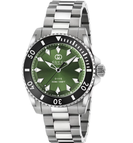 Gucci Dive L Automatic Grün Herrenuhr | YA136363
