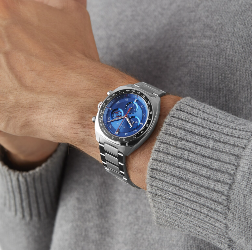 GUCCI Chronograph Interlocking Quartz Blau 41mm