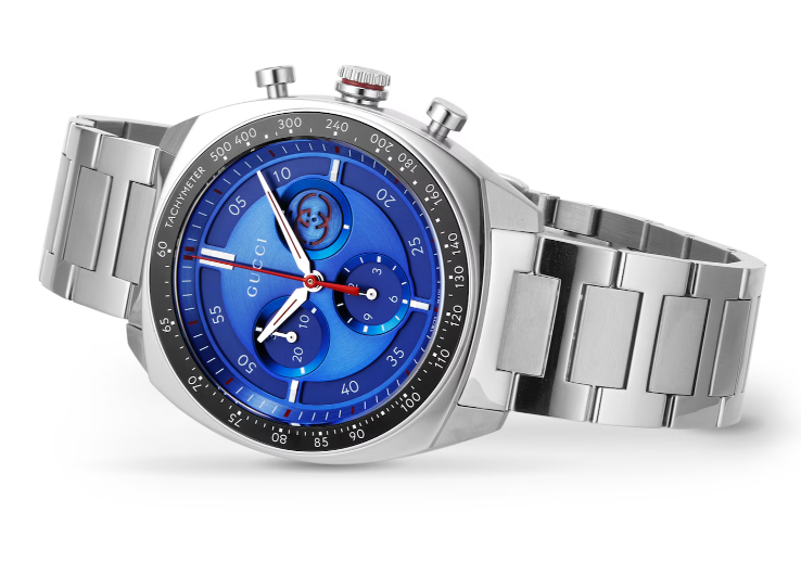 GUCCI Chronograph Interlocking Quartz Blau 41mm