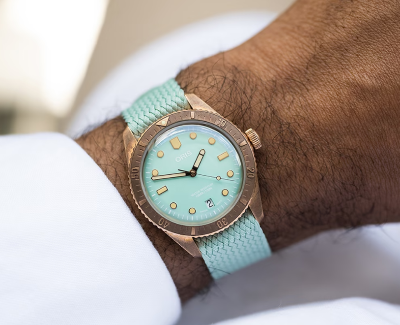 Oris Divers Sixty‑Five 'Cotton Candy' (grün)