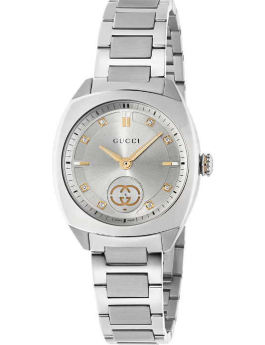 Gucci Interlocking Silbrig 29mm Damenuhr