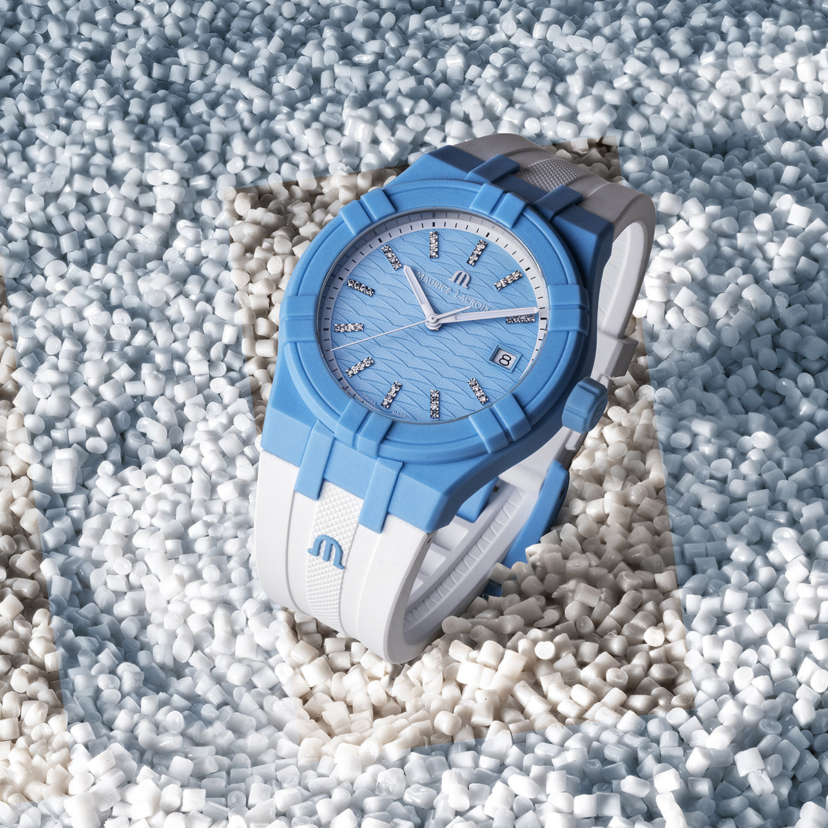 Maurice Lacroix AIKON #TIDE 40MM (hellblau, weiß)