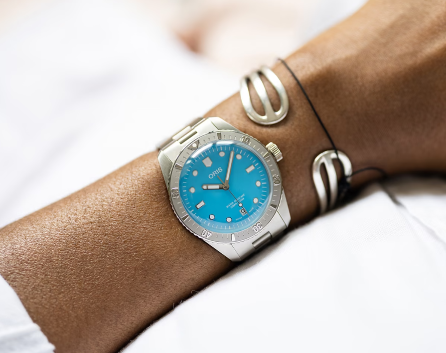 Oris Divers Sixty‑Five 'Cotton Candy' Edelstahlarmband