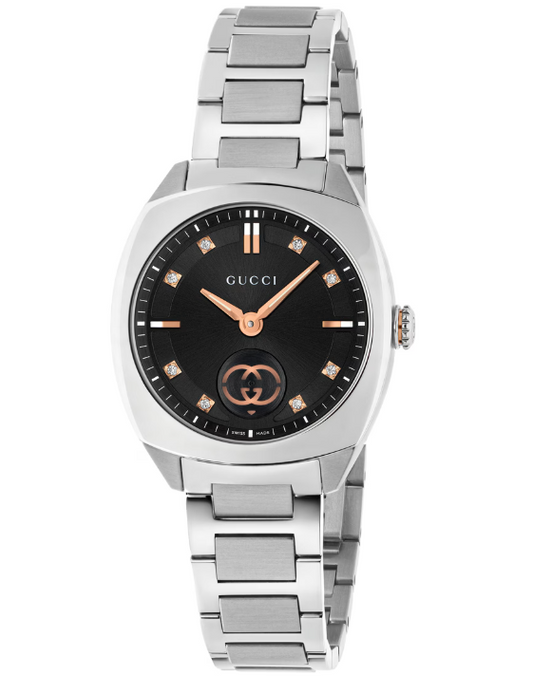 Gucci Interlocking Schwarz 29mm Damenuhr