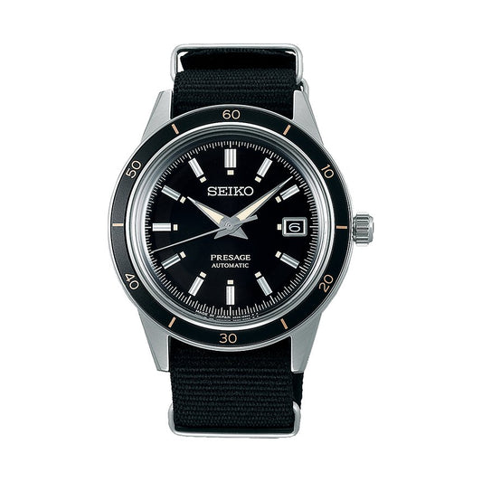 Seiko SRPG09J1 Presage Style60's Schwarz Textil