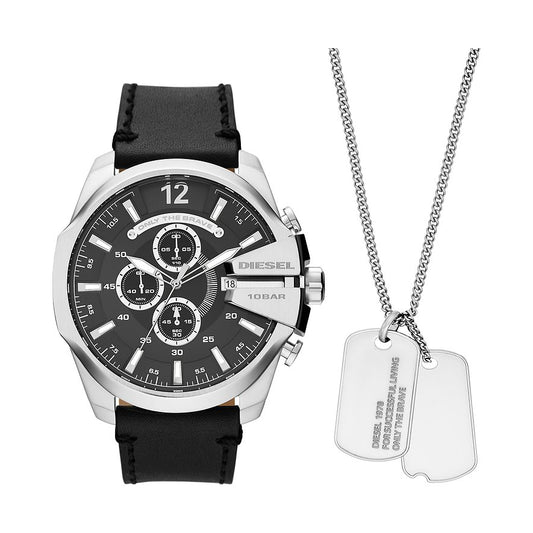 Diesel Uhren-Set Mega Chief + Halskette