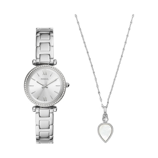 Fossil Uhren-Set Carlie + Halskette