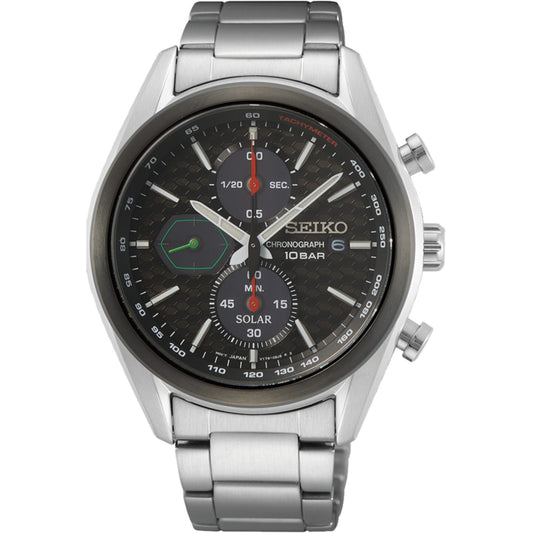 Seiko SPORT Uhr Quarz-Chronograph Silber