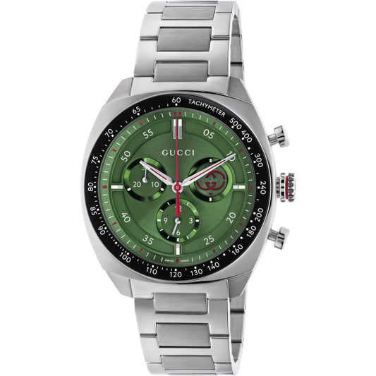 GUCCI Chronograph Interlocking Quartz Grün 41mm